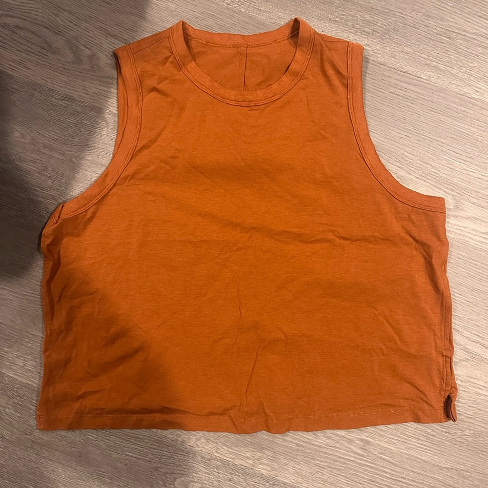 lululemon Orange Sleeveless Crop Top size 8